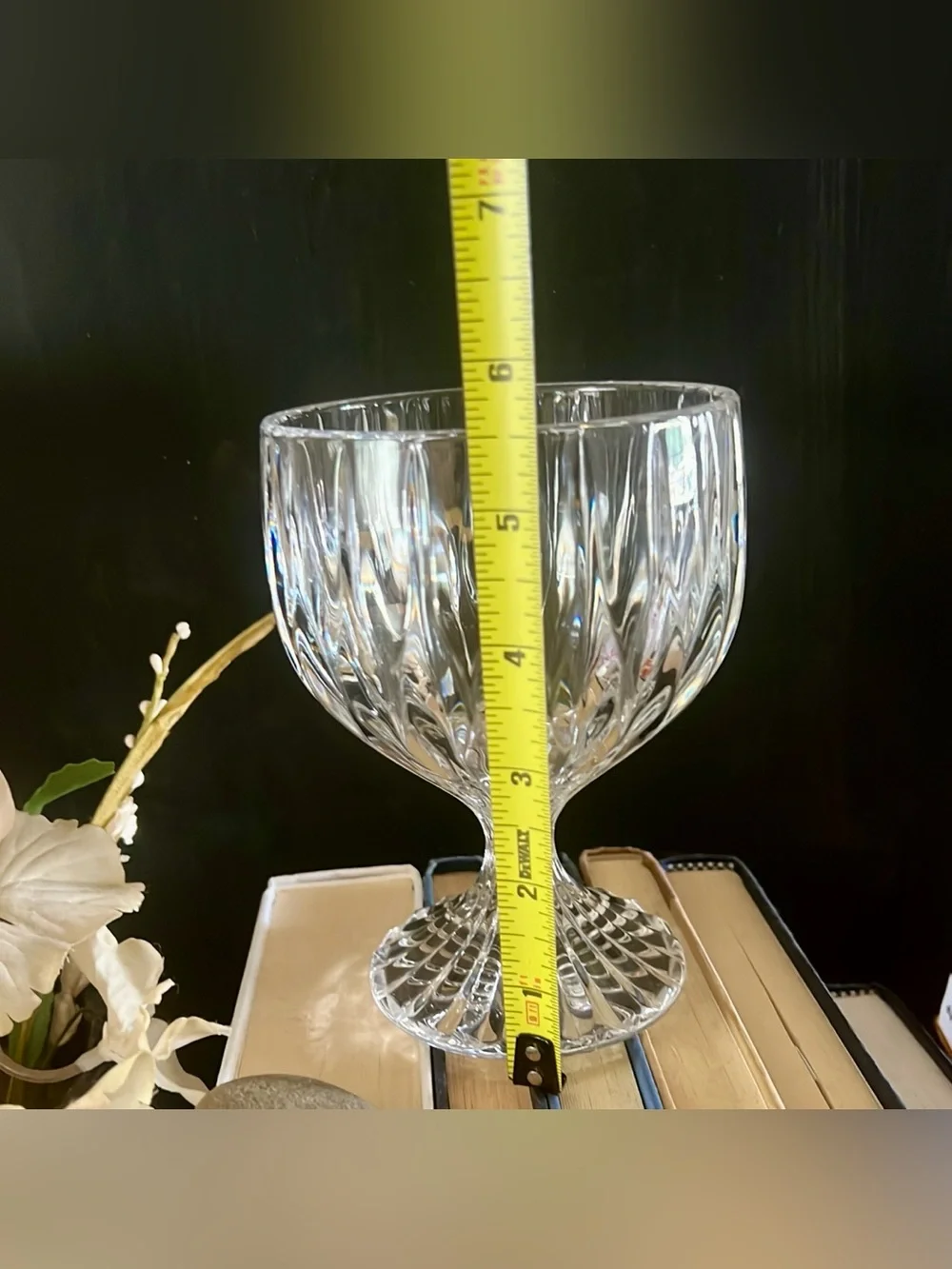 Mikasa Park Lane Vintage Clear Blown Lead Crystal Water Wine Glass Goblet
